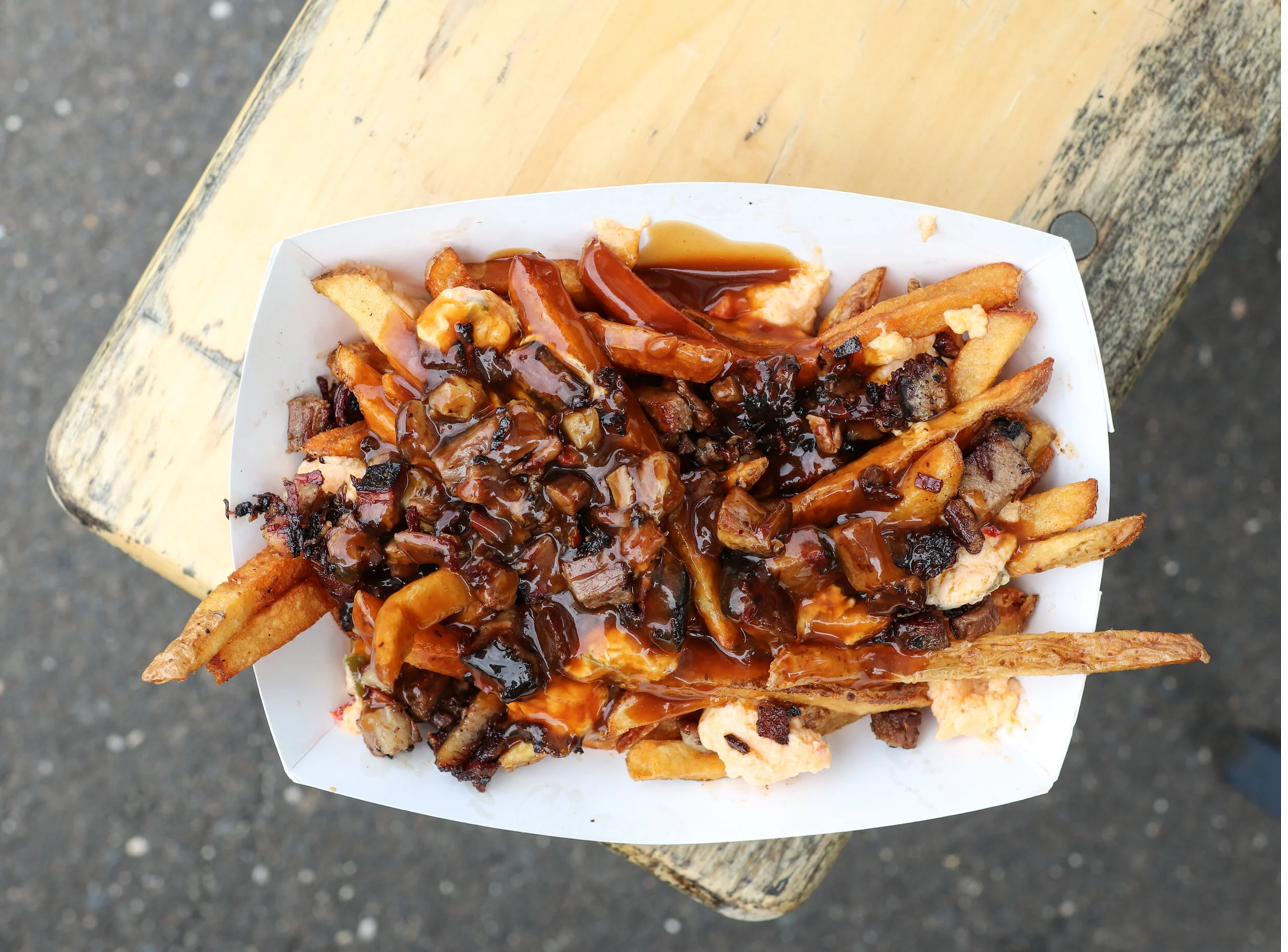 BBQ poutine with brisket burnt ends